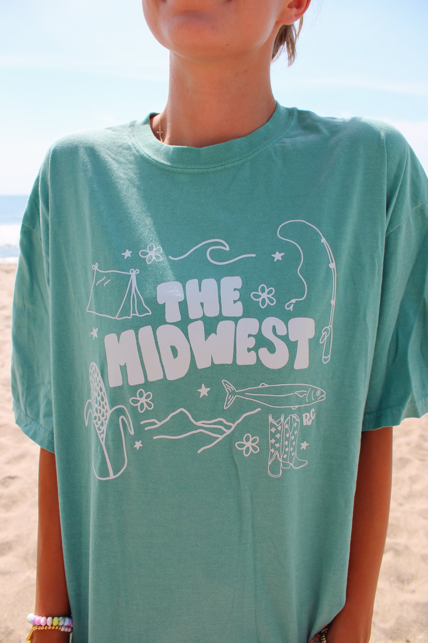 Midwest Things Seafoam Tee
