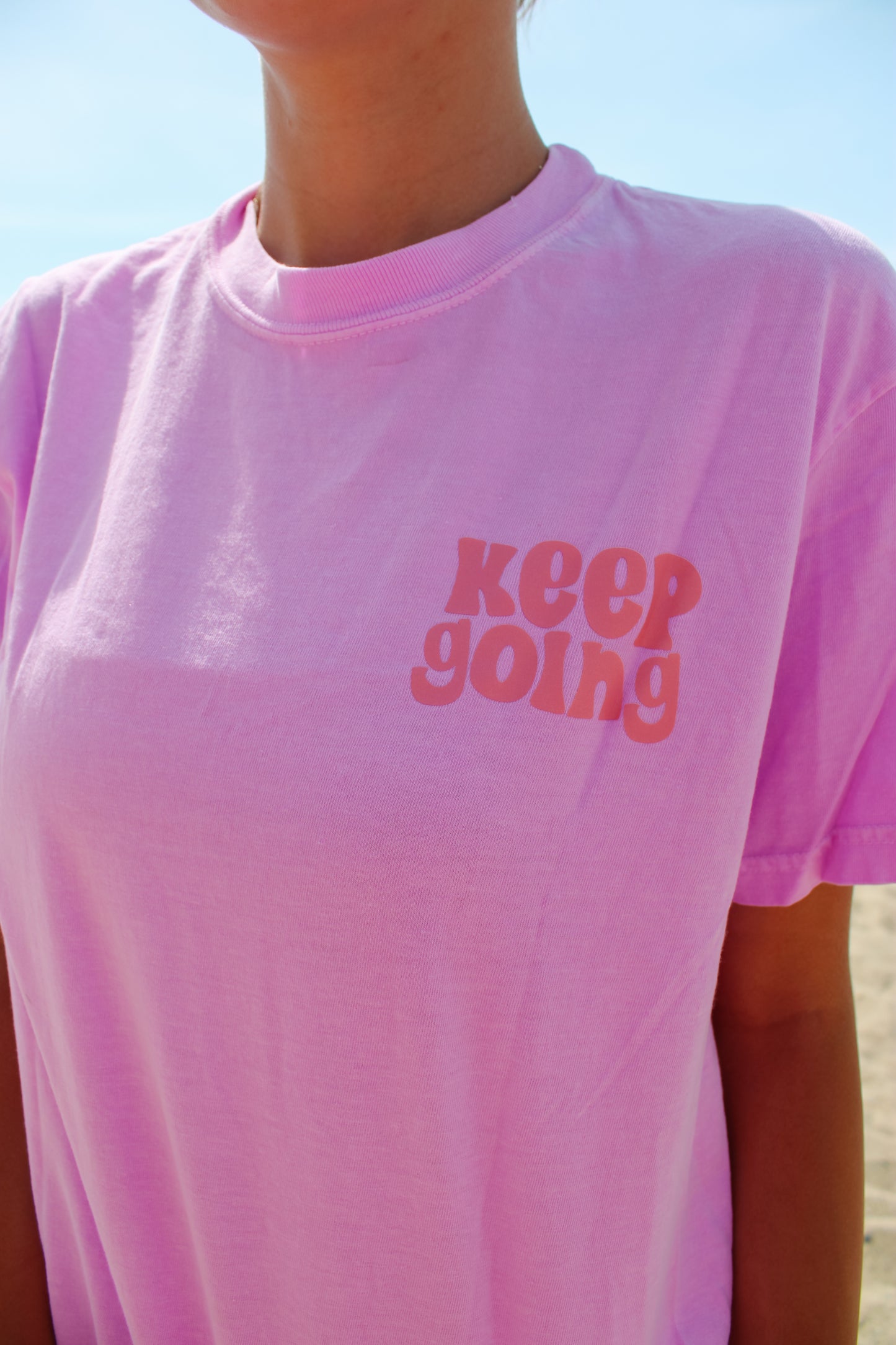 Someone is Happier Neon Violet Tee