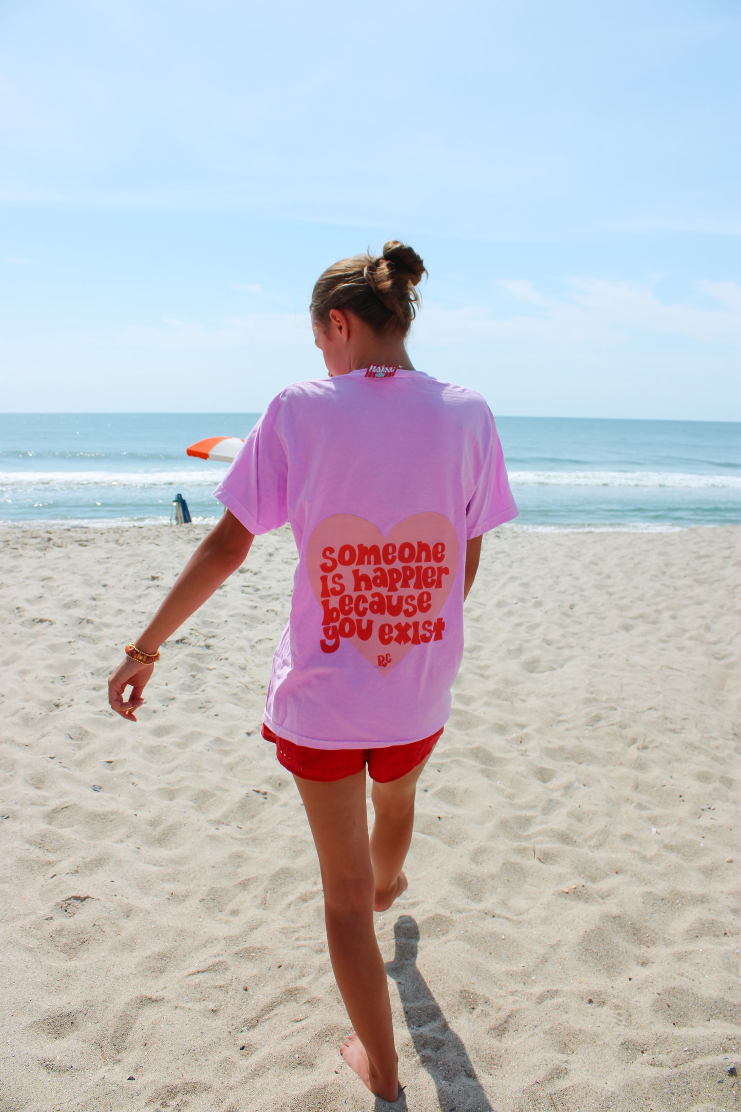 Someone is Happier Neon Violet Tee