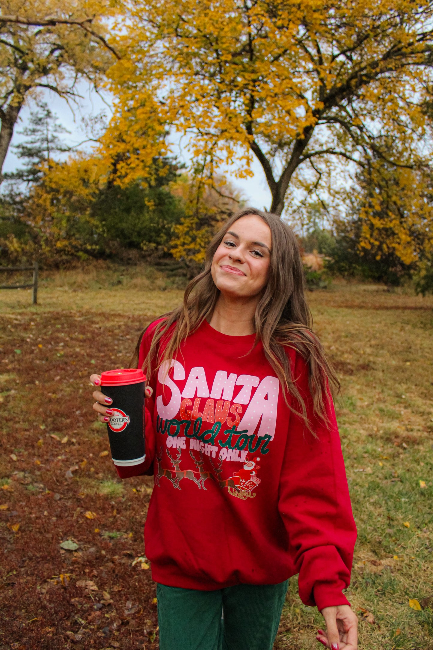 Santa Claus Tour Sweatshirt Red