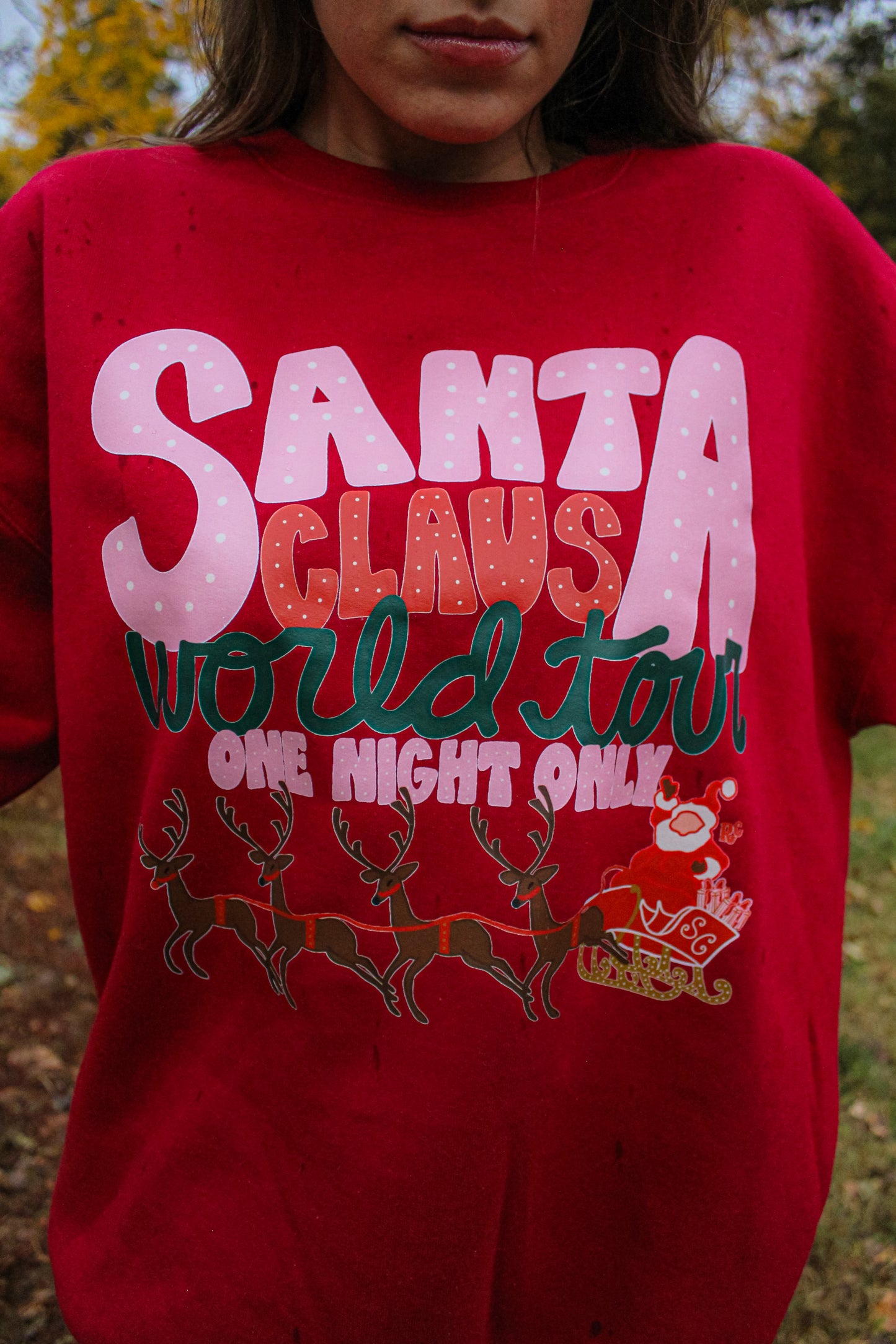 Santa Claus Tour Sweatshirt Red