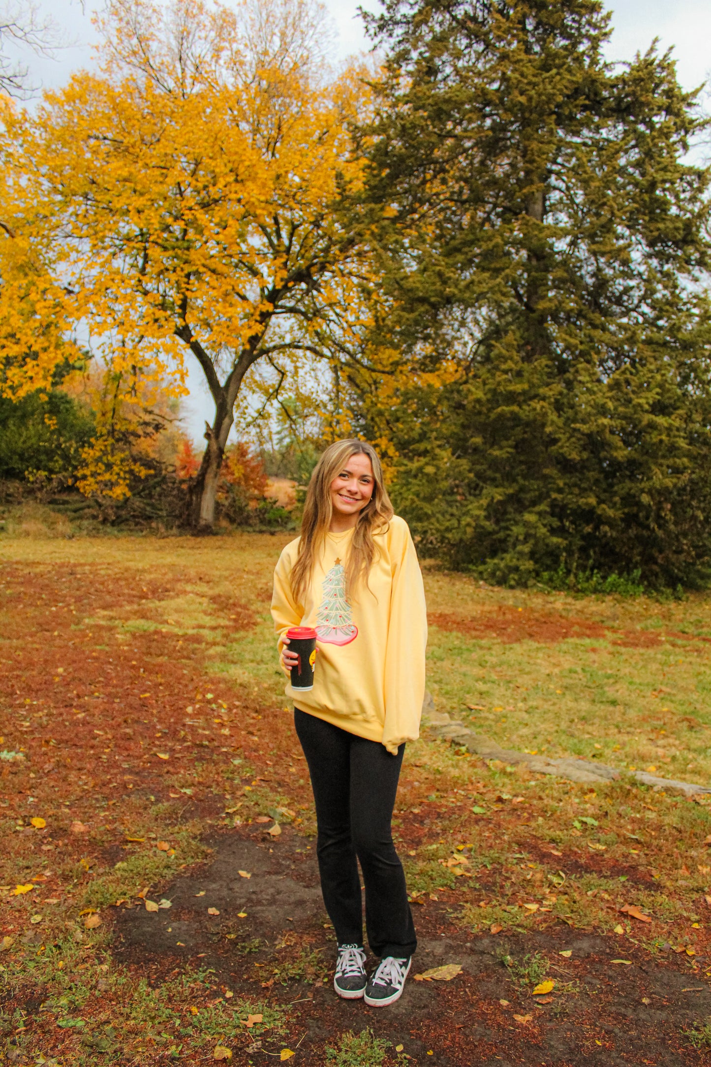 Holly Jolly Tree Sweatshirt Yellow