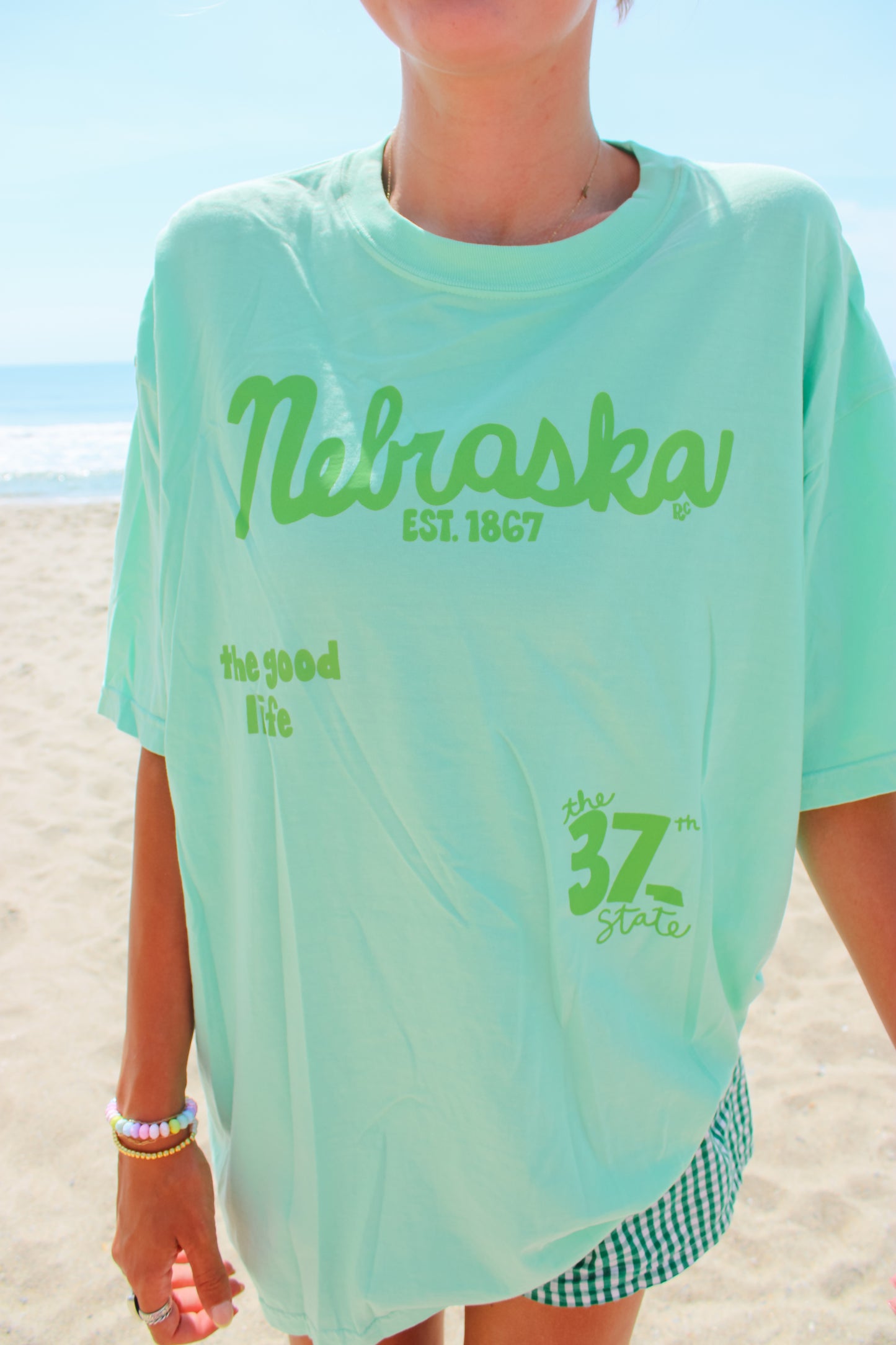 Nebraska 37 Island Green Tee