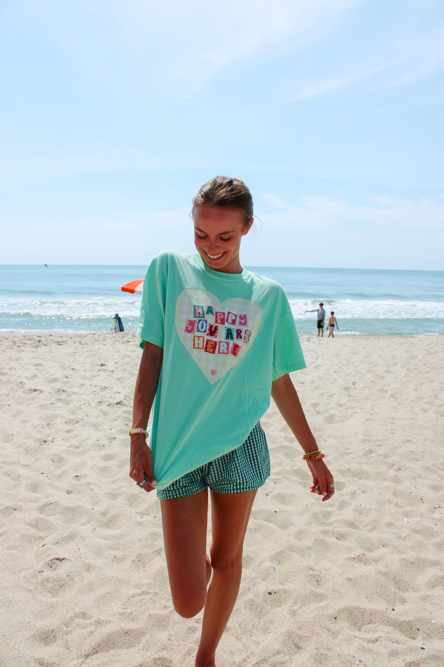 Happy You're Here Island Green Tee