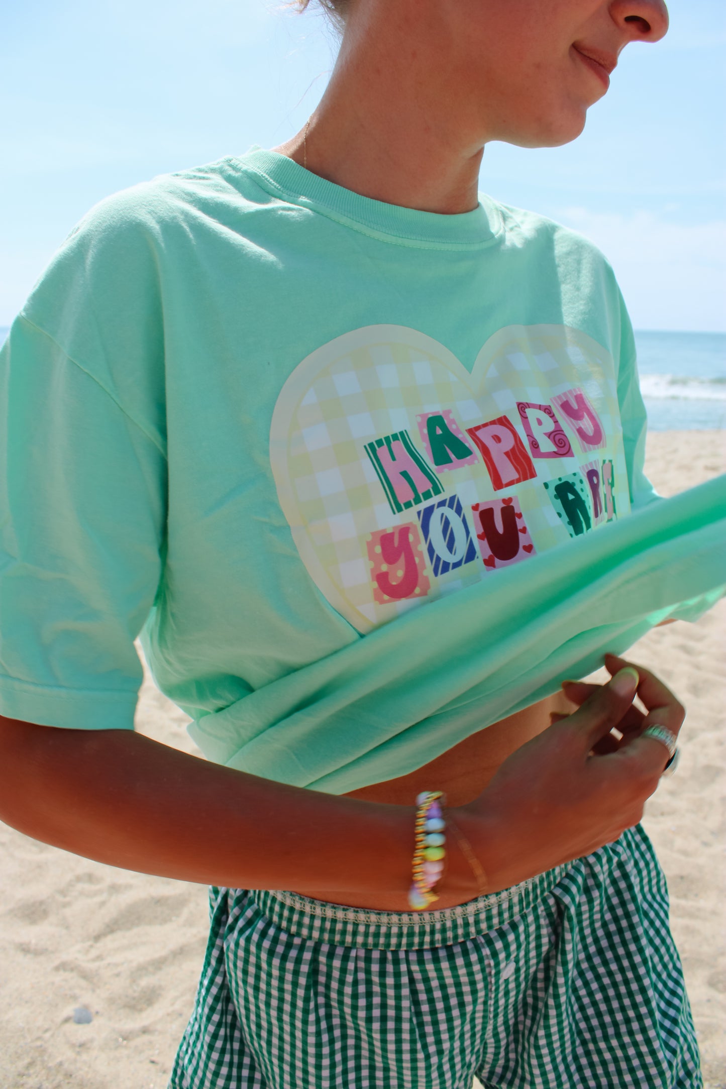 Happy You're Here Island Green Tee