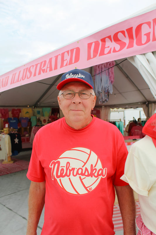Volleyball Nebraska Red Tee