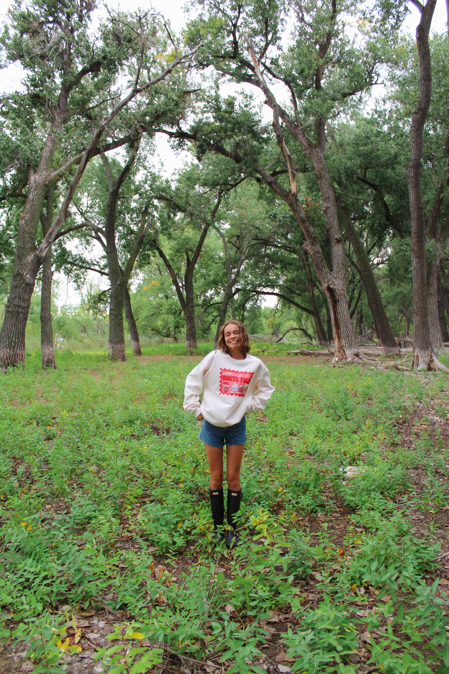 North Pole Stamp Ivory Crew