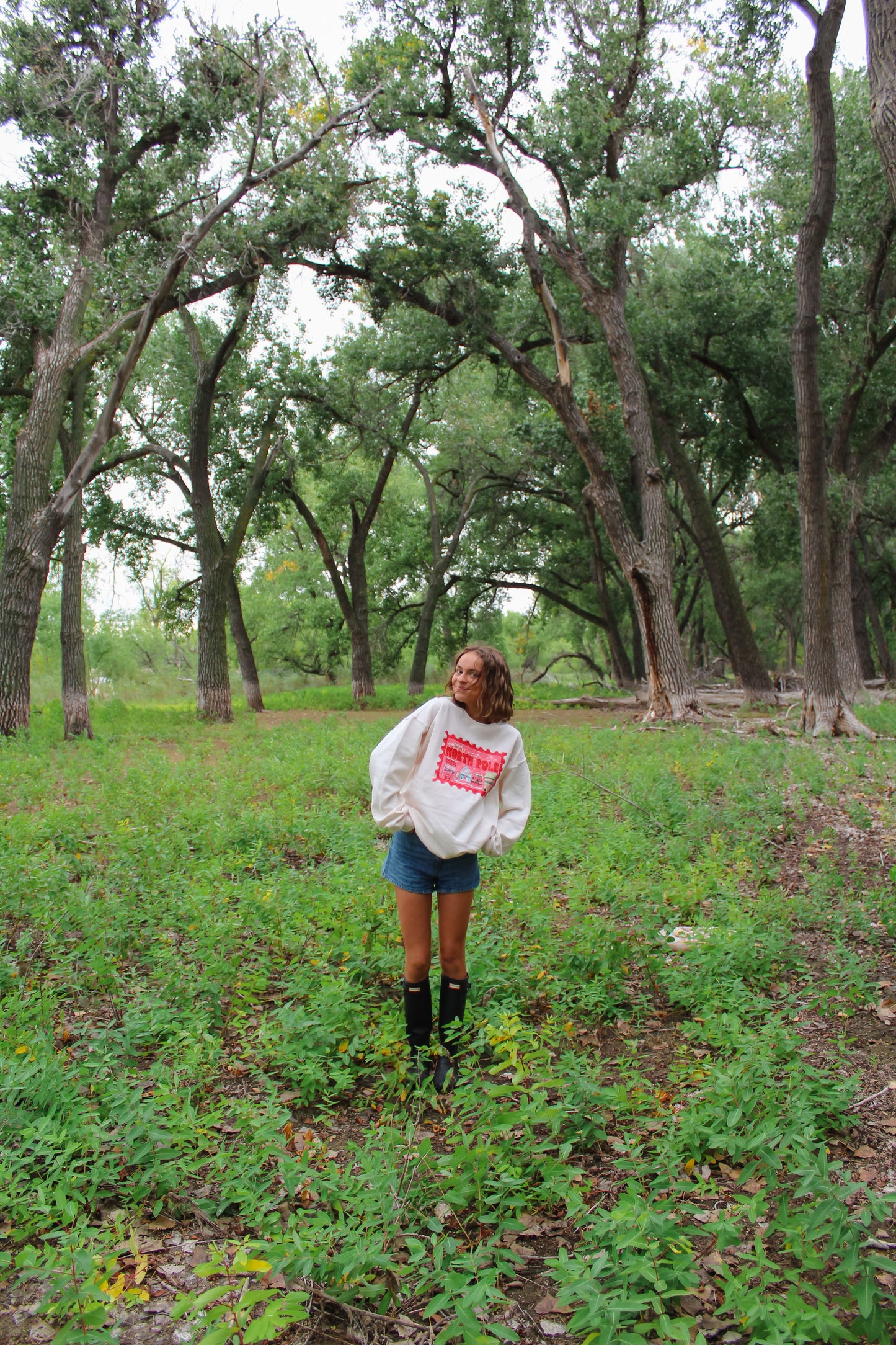 North Pole Stamp Ivory Crew