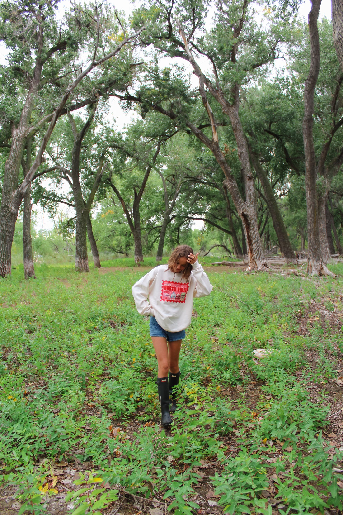 North Pole Stamp Ivory Crew