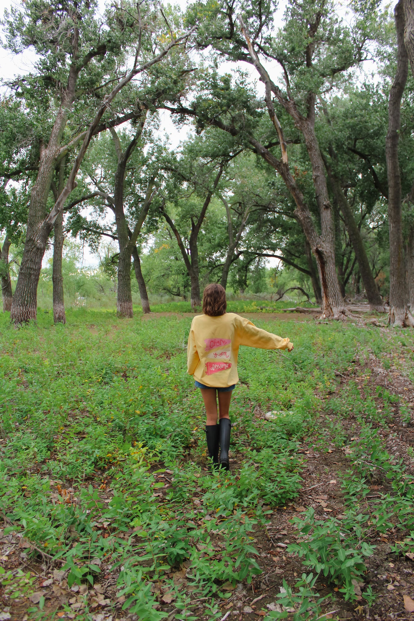 Chase Your Dreams Crew Yellow