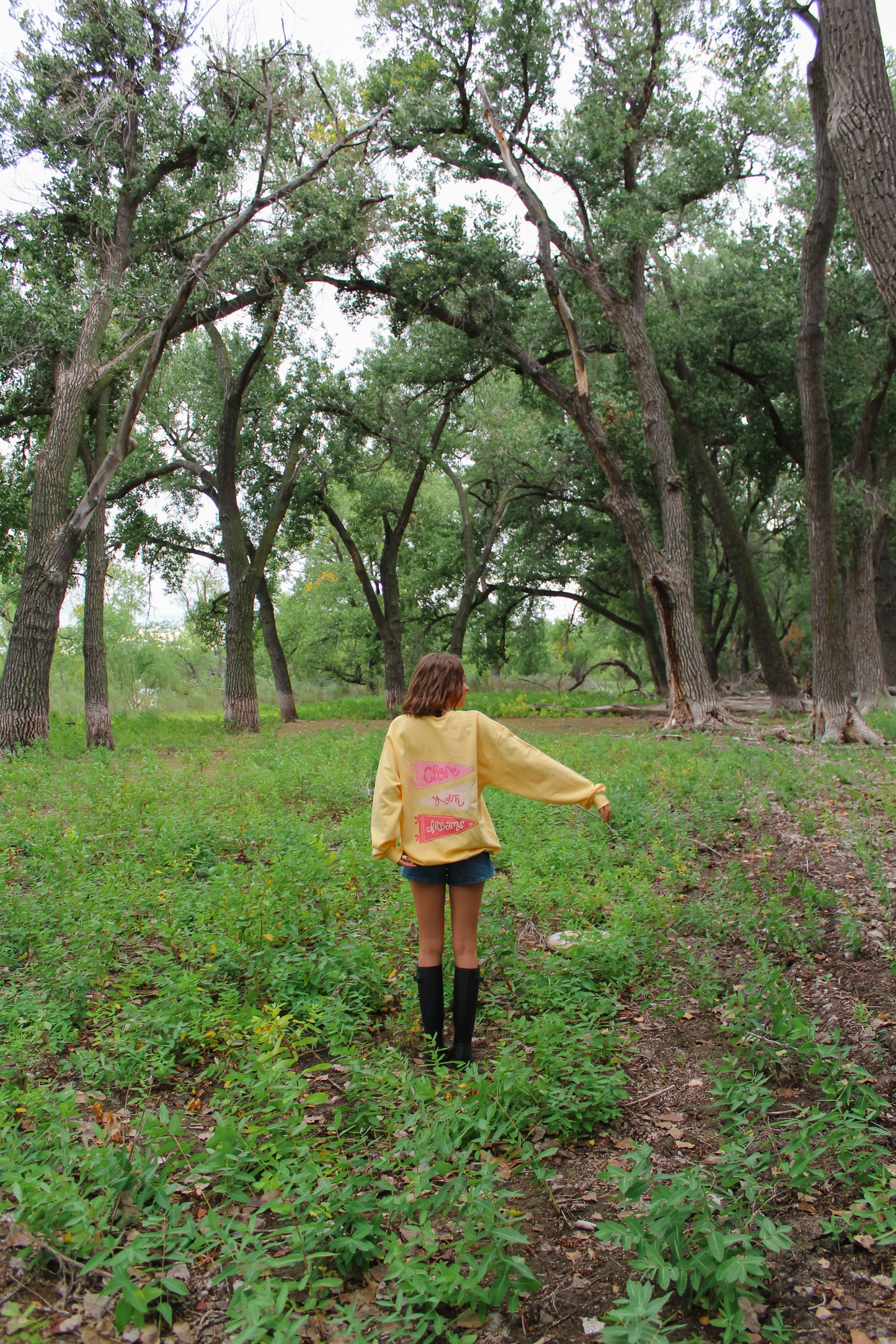 Chase Your Dreams Crew Yellow