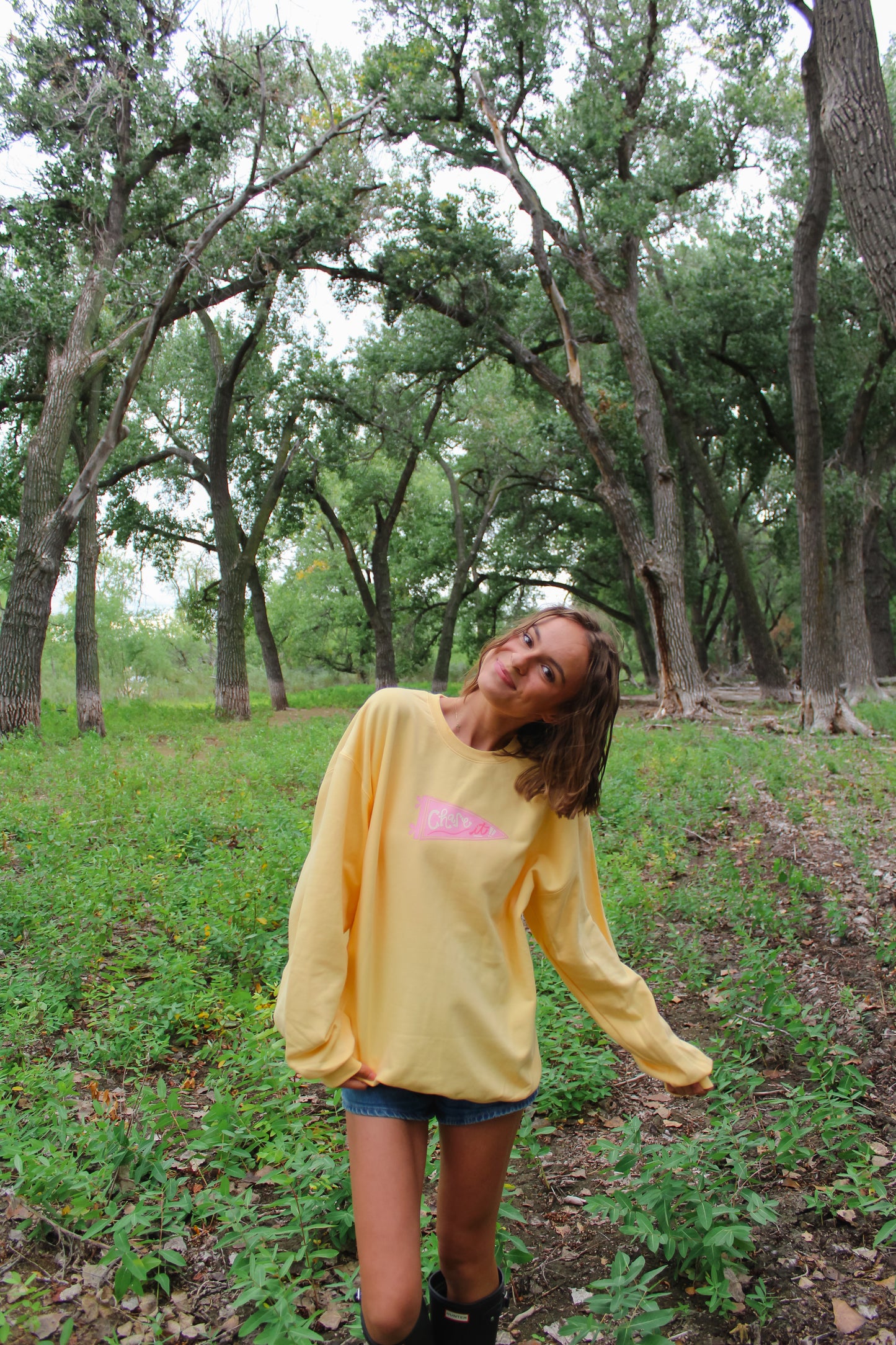 Chase Your Dreams Crew Yellow