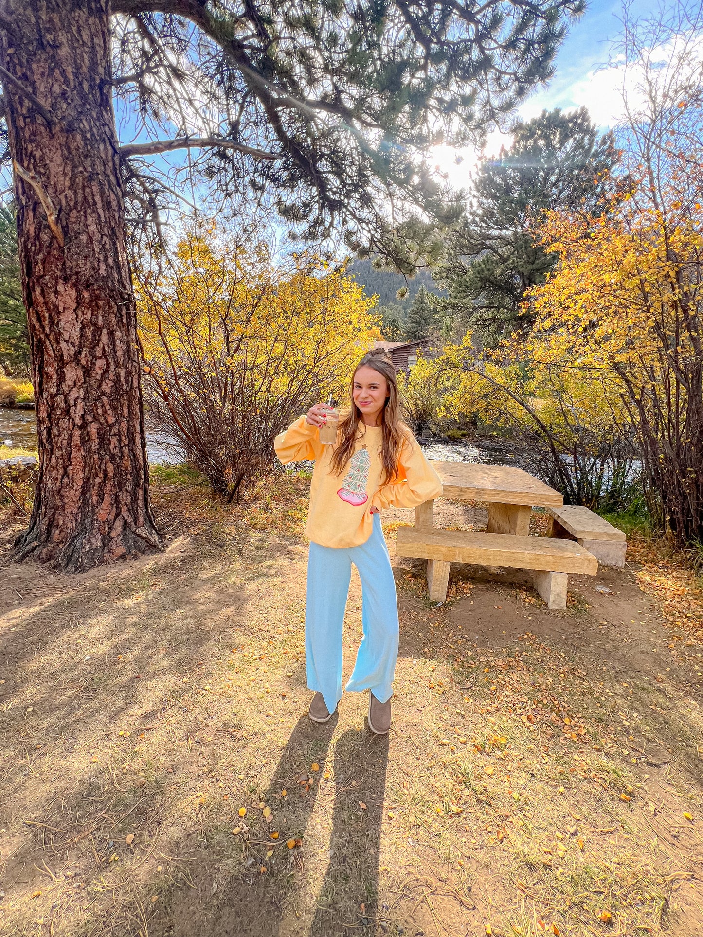 Holly Jolly Tree Sweatshirt Yellow