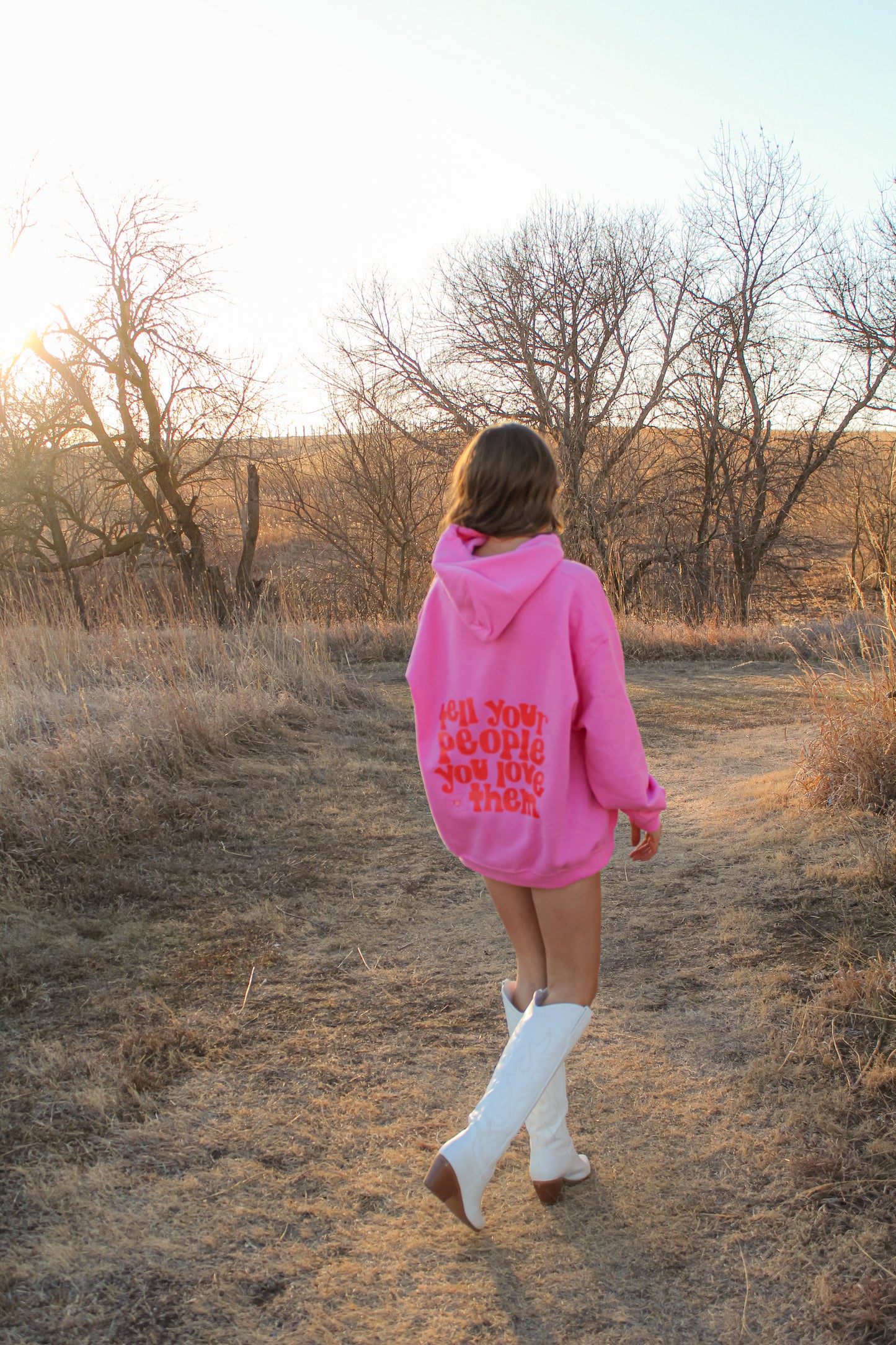 Tell Your People You Love Them Pink Hoodie