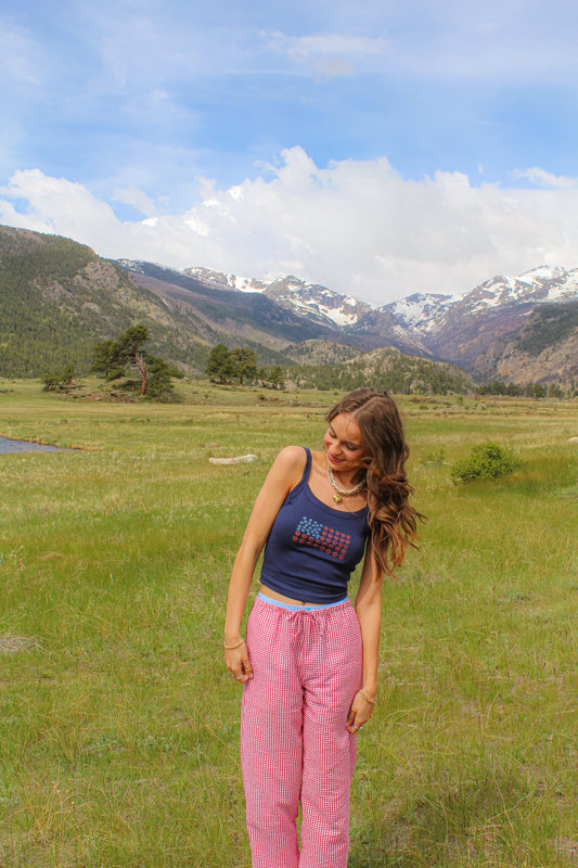 Starshell Stripes Tank Navy