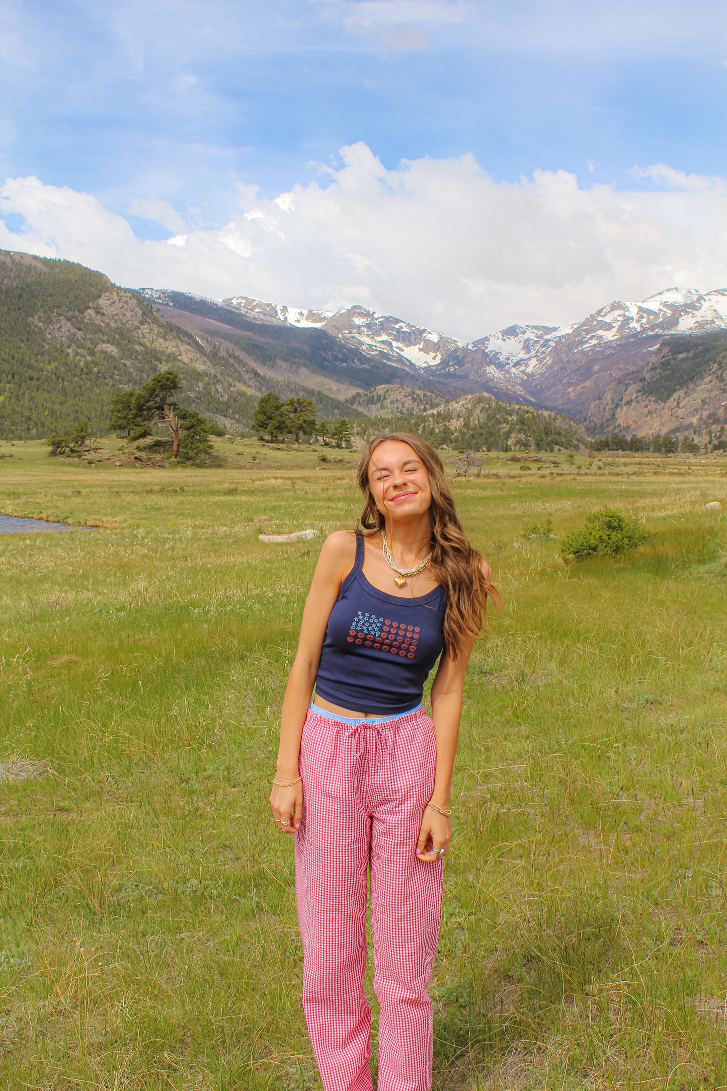 Starshell Stripes Tank Navy