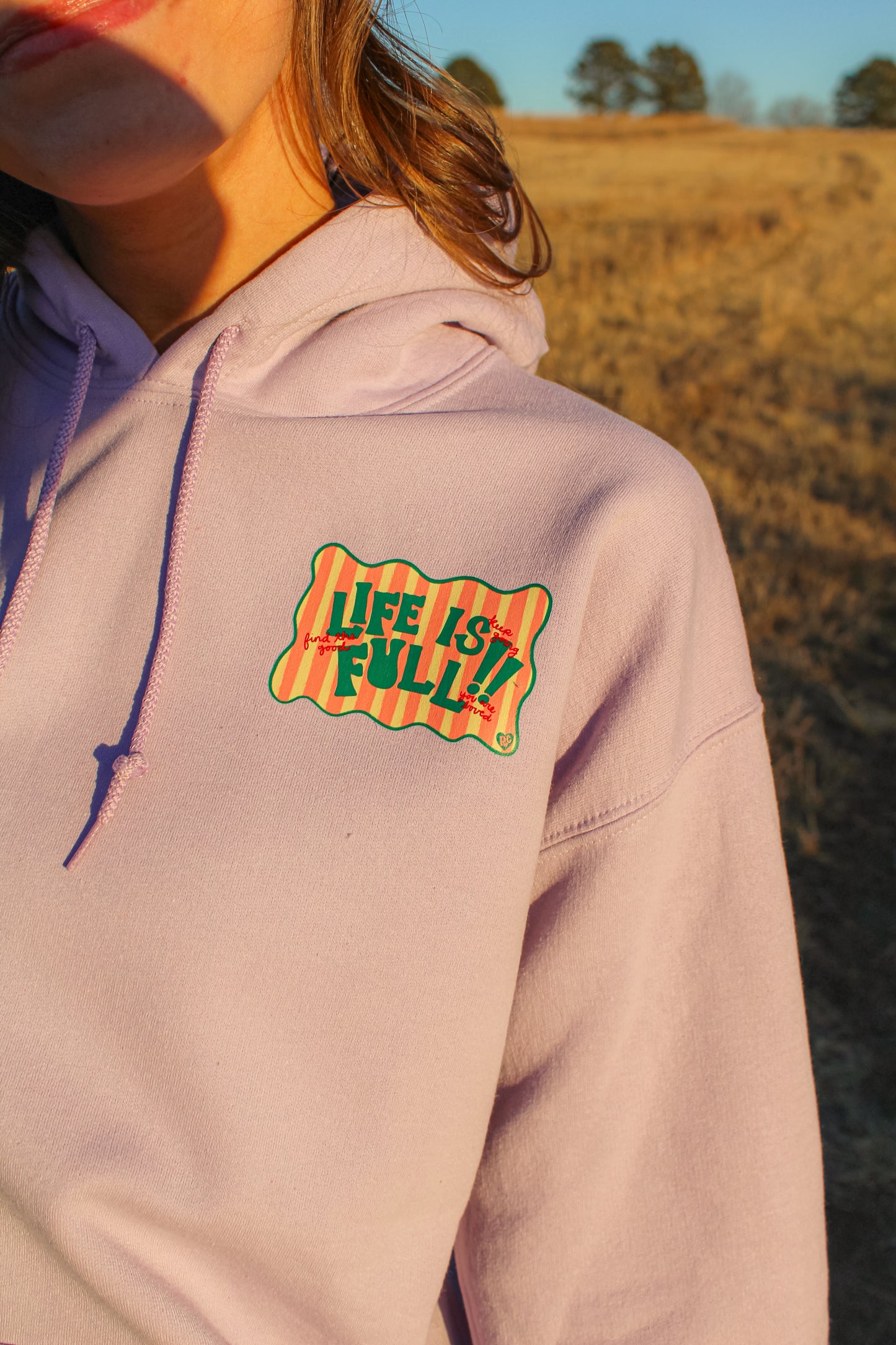 Life is Full Lilac Hoodie