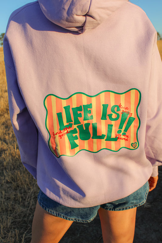 Life is Full Lilac Hoodie