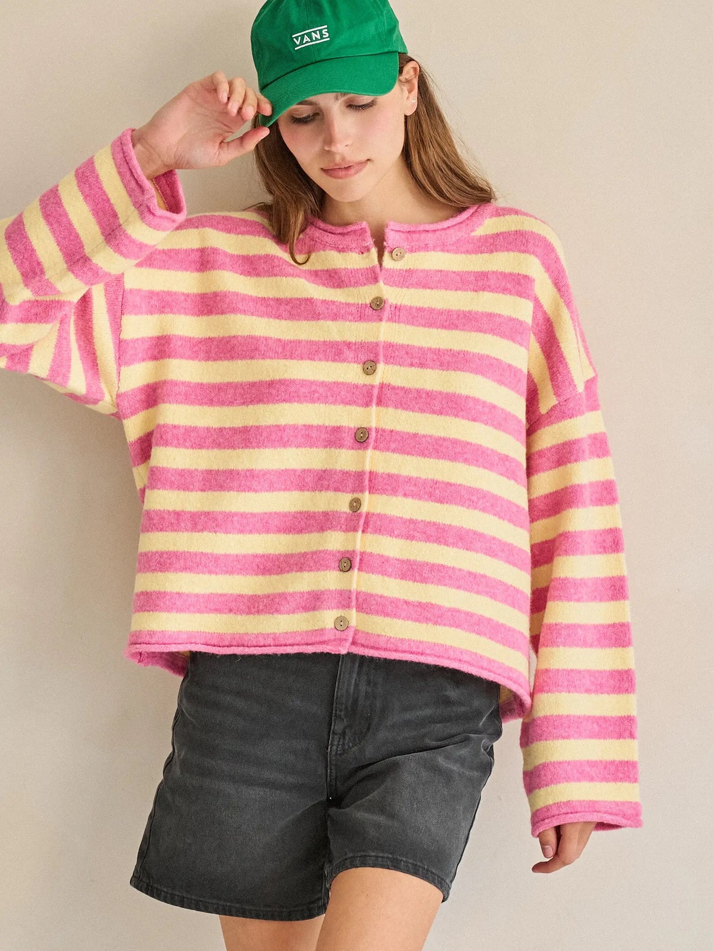 Jane Pink Stripe Sweater