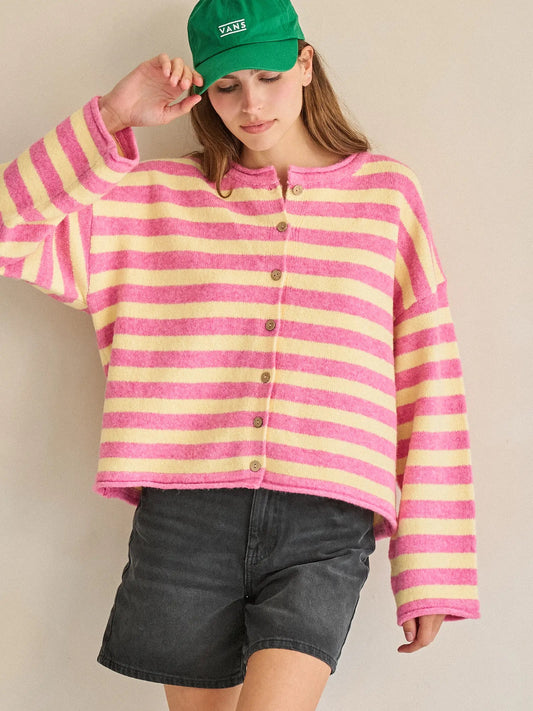 Jane Pink Stripe Sweater