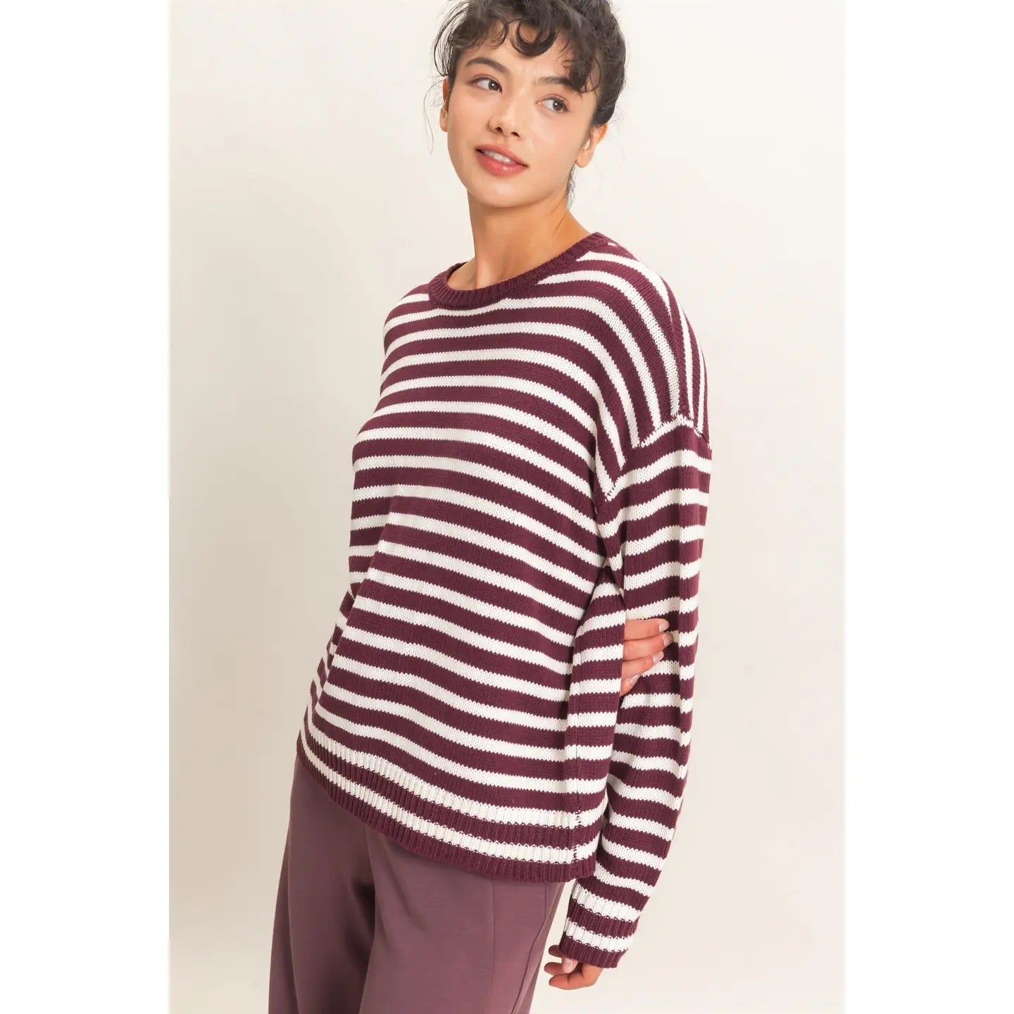 Rowan Berry Stripe Sweater