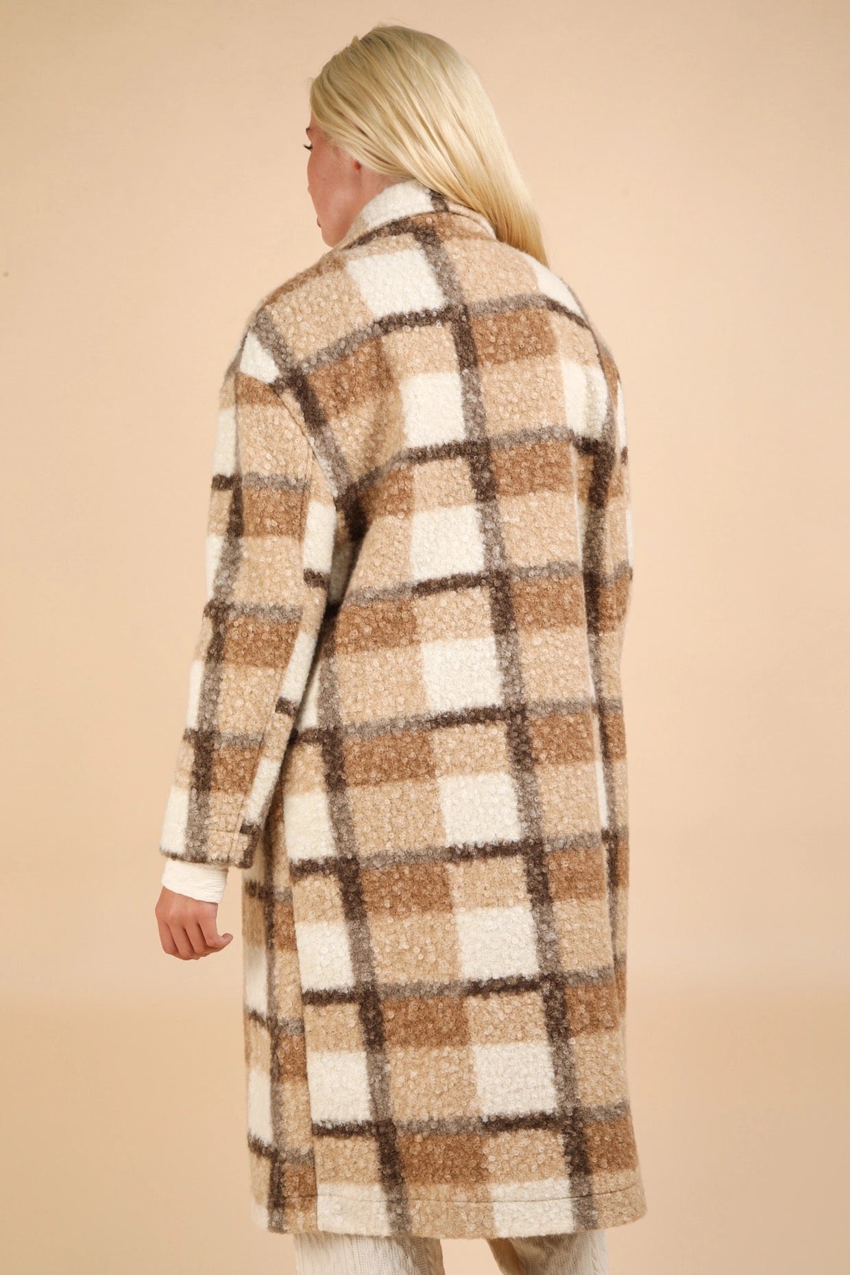 Tenley Oversized Long Coat Tan