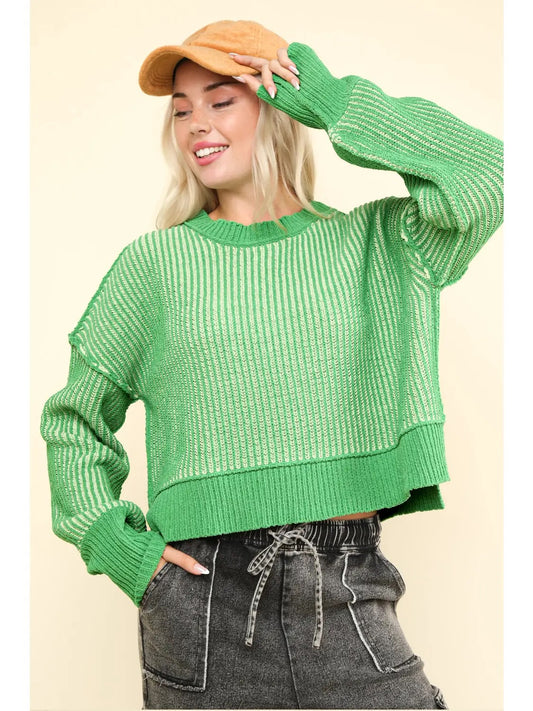 Everest Ribbed Sweater Green