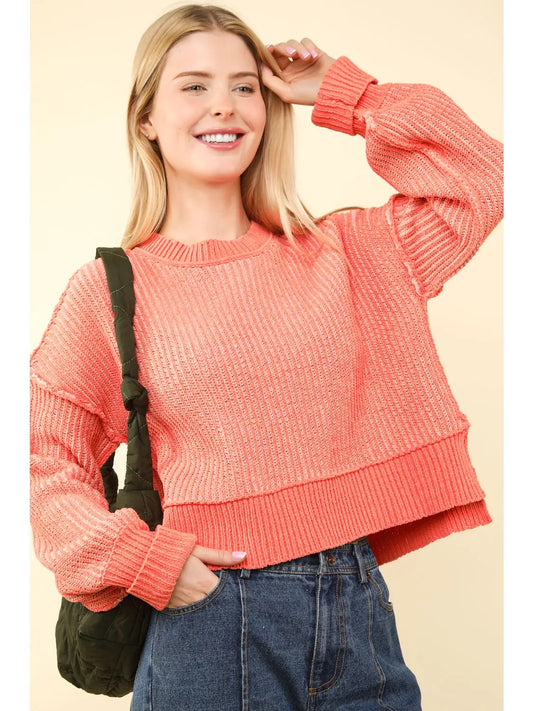 Everest Ribbed Sweater Orange