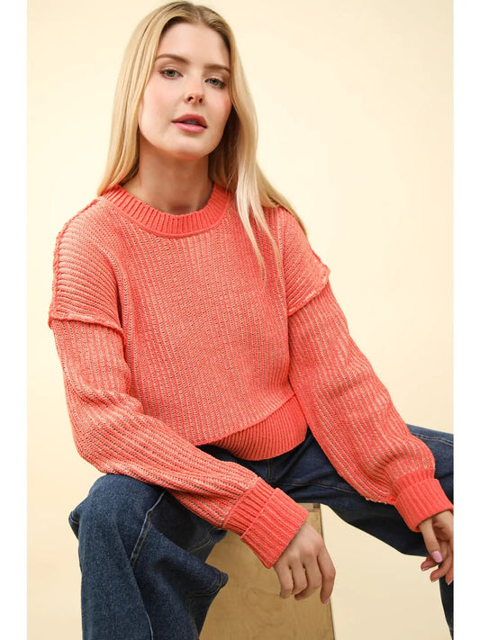 Everest Ribbed Sweater Orange