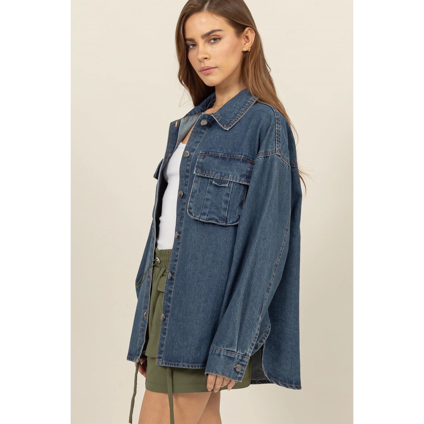 On The Ranch Denim Jacket Oversized