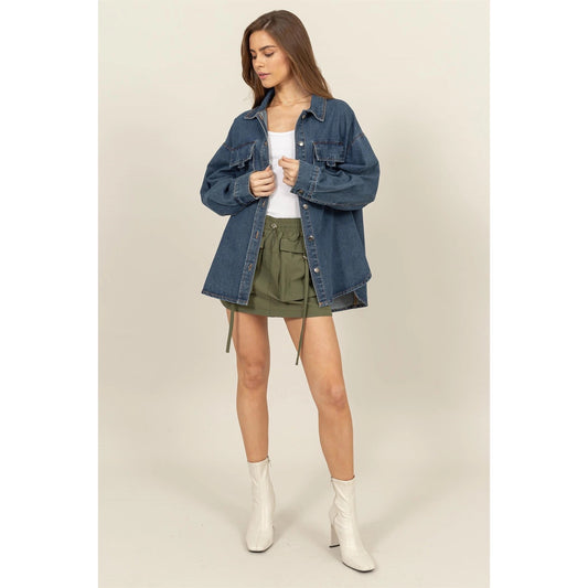 On The Ranch Denim Jacket Oversized