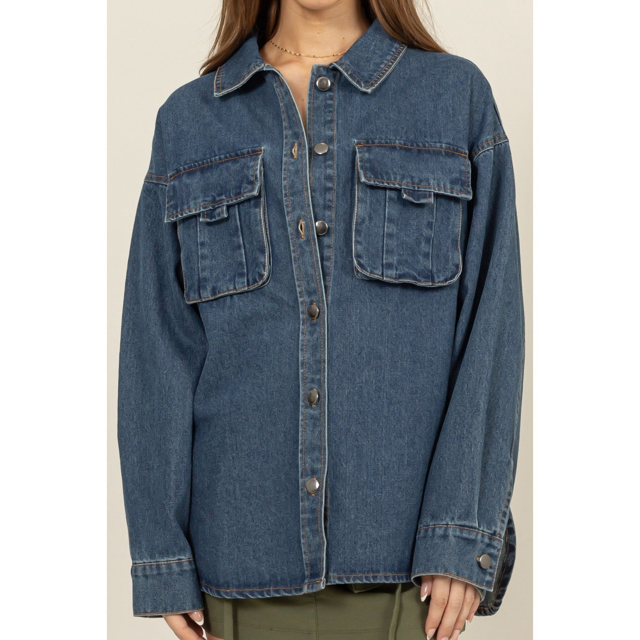 On The Ranch Denim Jacket Oversized