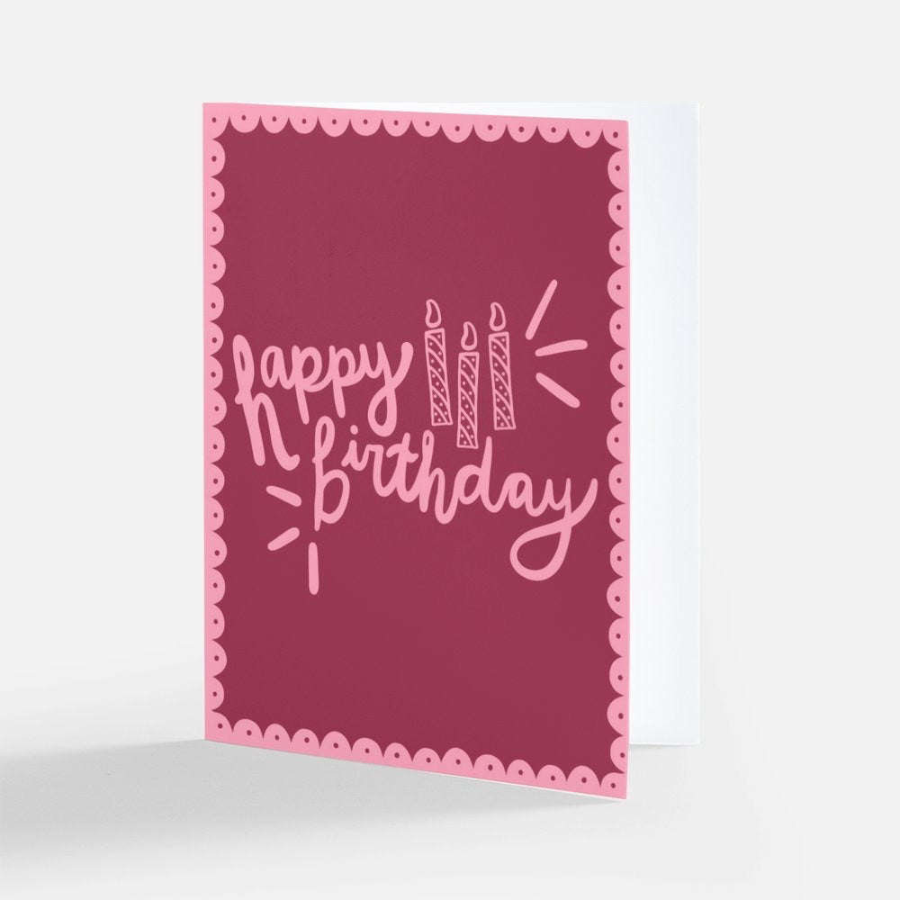 Happy Birthday Fun Card Pink