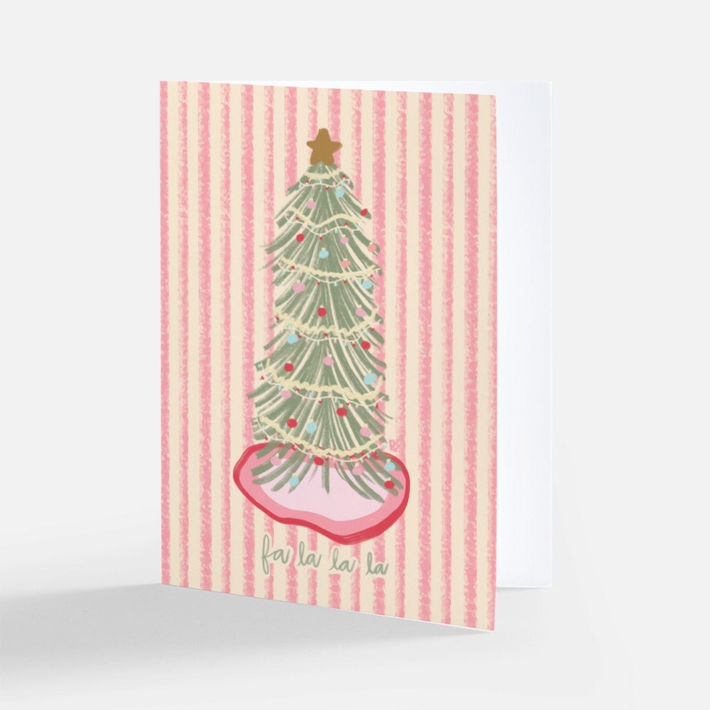 Festive Holly Jolly Tree Card