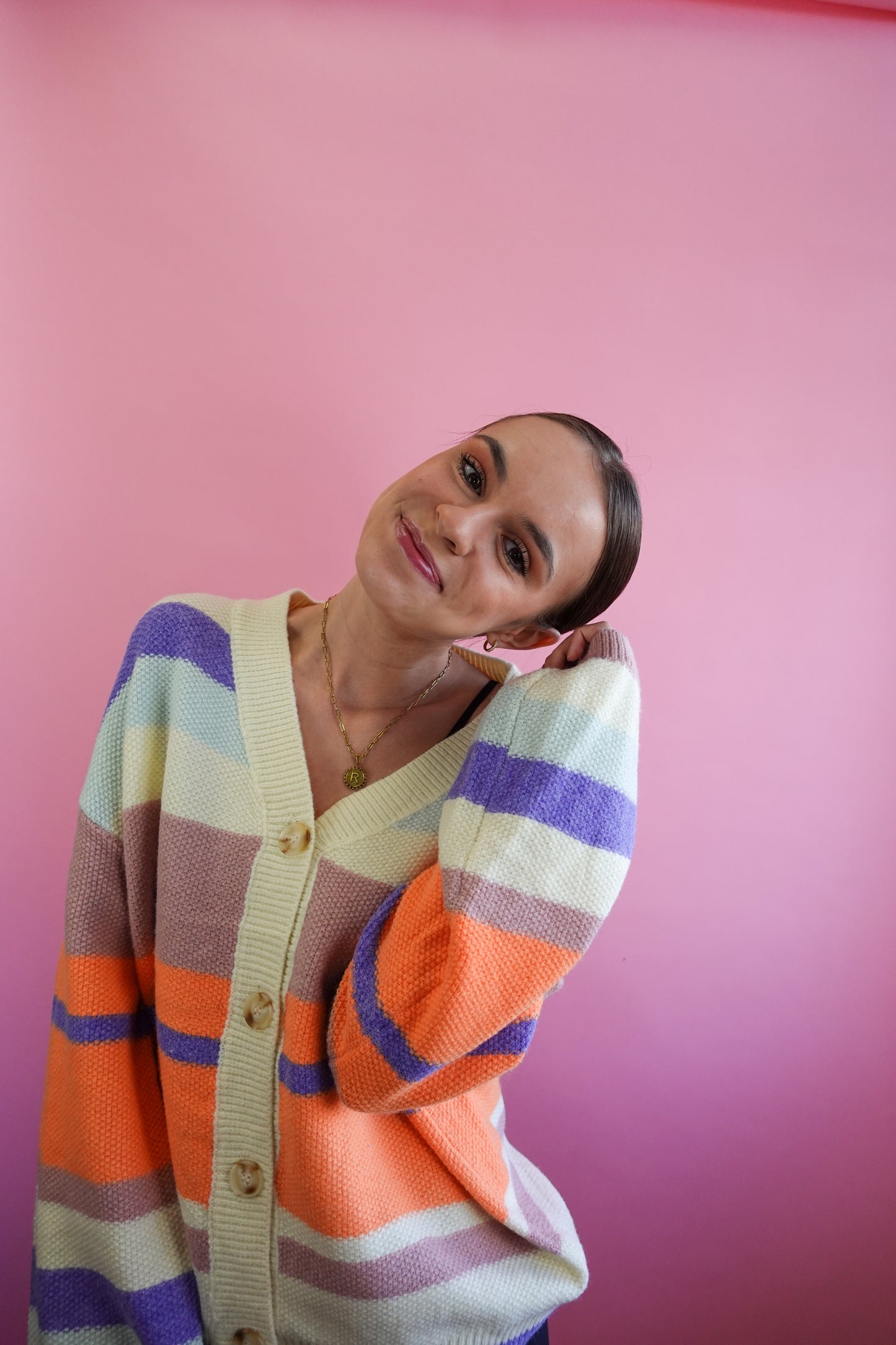 Lavender Blush Cardigan Sweater