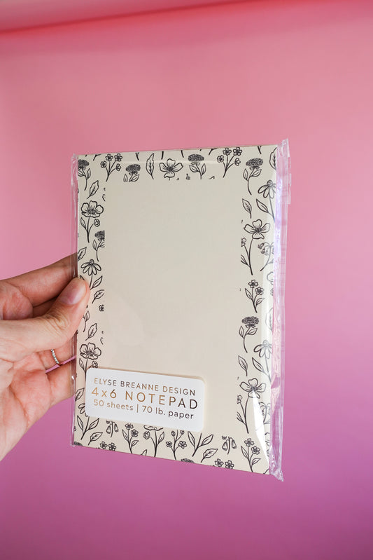 Simple Floral Notepad